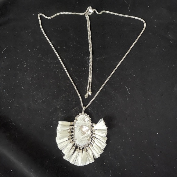 Kendra Scott Betsy Silver Long Pendant Necklace - Picture 3 of 5